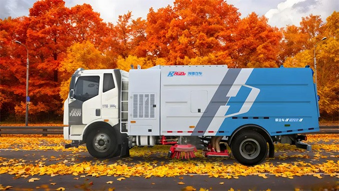 【海德汽车·浩睿智能】解决落叶季“扫净”难题，让清洁效率翻倍！